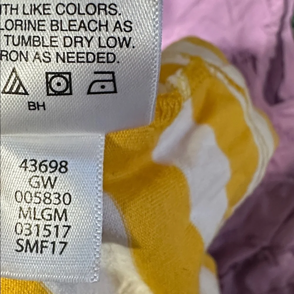 Hanna Andersson yellow striped dress size 120